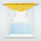ESLIR Scheibengardine mit Tunnelzug Kleinfenster Gardinen Küche Bistrogardinen Transparent Stores Fenstergardine Voile Gelb BxH 100x100cm 1 Stück
