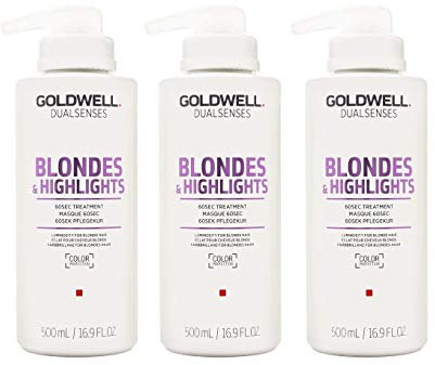 3 er Pack Goldwell DS Blondes & Highlights 60 Sek Treatment 500 ml