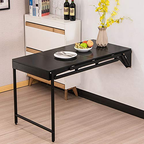 Mesa Plegable de Pared Estante de Almacenamiento de Escritorio de Estudio Convertible Estante, Oficina en casa Mesa de Comedor montada en la Pared para Espacios pequeños Escritorio de computadora
