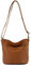 modamoda de T198 kleine Damen Leder Umhängetasche Schultertasche handmade in Italy, Farbe:Cognac