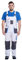 ART.MAS White Bib and Brace Dungaree Mens Multi-Pocket Cargo Heavy Duty Work Overalls, Triple Stitched Cordura Reinforcing Stress Points Knee Pad Pockets (34/36, NO kneepads)