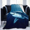 FANSU Kuscheldecke Flanell Decke, 3D Drucken Microfaser Flauschig Weich Warm Plüsch Wohndecke Fleece Tagesdecke Decke für Sofa und Bett (Hai,150x220cm)