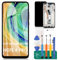 SRJTEK Compatible para xiaomi redmi Nota 8 Pro Pantalla reemplazo para hongmi Nota 8 Pro Pantalla LCD táctil digitalizador Sensor Kits Matriz (Negro con Marco)