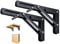 200mm Staffe Pieghevoli per Mensole, 2 Pezzi Metallo Supporti Tavolo a Parete, Mensola per Banco di Lavoro Fai da Te, Staffe Per Cucina, Camera Da Letto, Garage, Lo studio, Carico Massimo: 50 kg