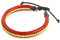 makio Pulsera de piel con los colores de la bandera de España con cierre de cuerda y acabado en trenzado.