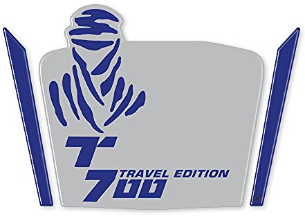 labelbike - 3D Harz Sticker Windschutzscheibenschutz kompatibel mit Yamaha Tenere 700 2019-2022 Blau