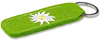 lordies Edelweiss Trachten Schlüsselanhänger Filz Grün