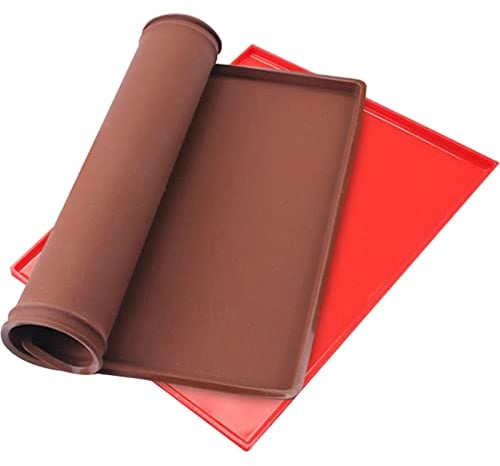 Canzoon Biskuitrollenmatte Silikon 2Pcs Silikon Backblech Auflage Flexibles Backblech Silikon Rollmatte Backmatte Für Küche Biskuitrolle Backmatte Backform Kuchen