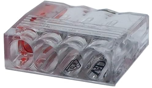 ViD® VDE VC04 Verbindungsklemmen/Steckklemmen Ø0,5-2,5 mm² 4-polig, rot 100 Stück