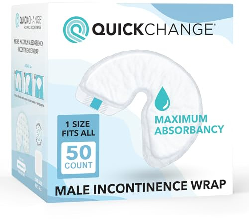 Men's Incontinence Wrap 50 Pack, Maximum Absorbency - QuickChange