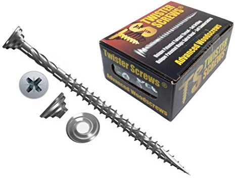 Twister Screws Double-Threaded Wood Screws | 4mm x 30mm | Box of 200 | Self Drilling, Self Countersinking, Multipurpose, Zinc-Plated, Type 17 Ultra Sharp Quick Grab Point