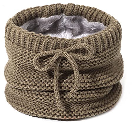 NLAND Scaldacollo Invernale Scaldacollo da Antivento Sciarpa Sportiva per lo Sci Scalda Collo in Pile Donna (Kaki, Taglia unica)