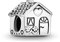 Lkwidi Charme Kleines Haus eCharms-Anhänger 925 Sterling Silber Charm Bead Pendant für Europäische Armbänder und Halsketten