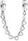 BEEUVIP Catena di sicurezza Love Heart Charm per bracciali, ciondoli in argento 925, perline per collane, per la festa della mamma, compleanno, regalo di Natale