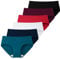 INNERSY Unterhosen Damen Baumwolle Frauen Unterwäsche Hipster Bequemer Pantys Slips 6er Pack (XL/44 EU, 4 Dunkel/Weiß/Rot)