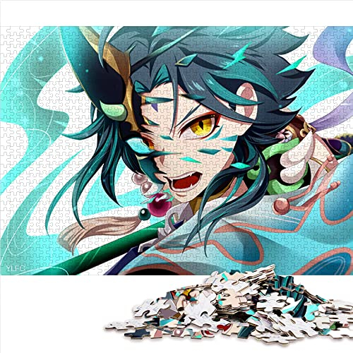 für Erwachsene 1000 Teile Genshin Impact Puzzles für Erwachsene Papppuzzles Heimtextilien (Größe 26x38cm)
