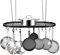 VEVOR Hängend Topf-Rack 813 mm Topf- und Pfannen-Hängeregal, Topf- und Pfannenaufhänger mit 12 S-Haken, 36 kg Ladegewicht, Topfhalter Wand ideal für Pfannen, Utensilien, Kochgeschirr in der Küche