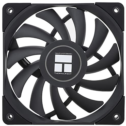 Thermalright C12015B Quiet 120mm PWM PC Cooler, Slimline 15mm CPU Fan (Black)