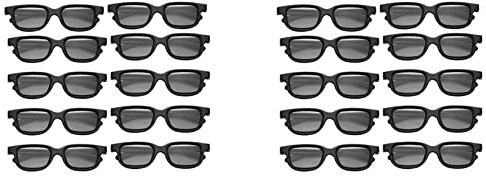 KLKNE 20 gafas 3D pasivas polarizadas para TV 3D, cines 3D reales para juegos 3D y marco de TV