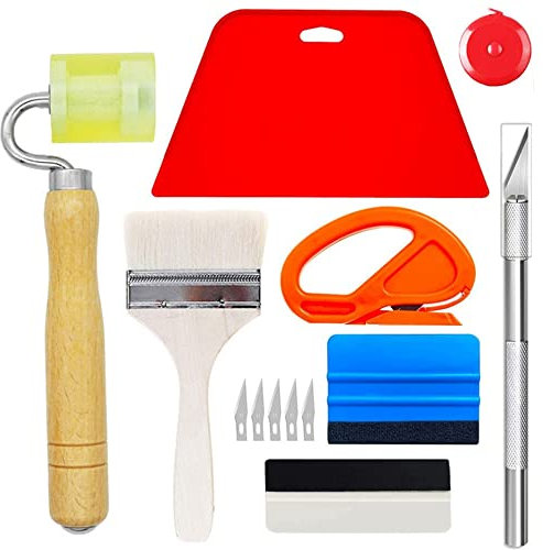 wiianoxd 13 Pieces Complete Wallpaper Tool Kit Wallpaper Smoother Tools for Wallpaper, Car Vinyl Film, Window Film Installation