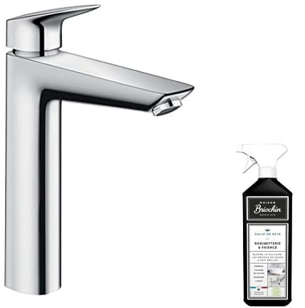 Mitigeur lavabo haut HANSGROHE Logis 190 - Taille XL + nettoyant Briochin