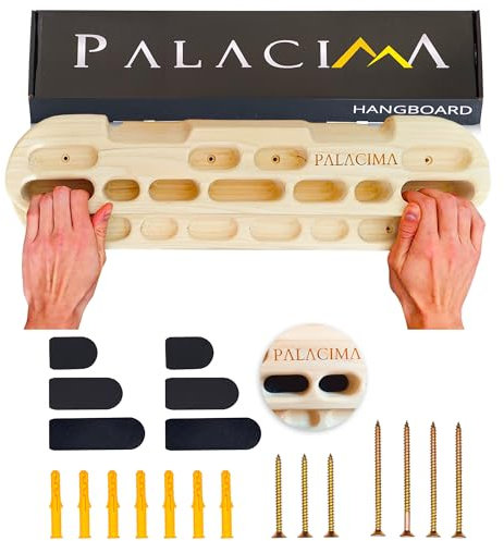 Hangboard Tabla de entrenamiento de escalada para mejorar el agarre, Multipresa escalada para entrenar en suspensiones, Mejora tu técnica y fuerza con este Hangboard para Rocódromo y salidas a roca.
