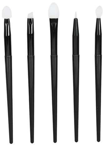 Sonew 5 Stück Silikon Make up Pinsel, Tragbarer Make up Applikator für Lidschatten, Augenbrauen, Lippen, Eyeliner, Augen Make up Werkzeuge für Salon und Zuhause