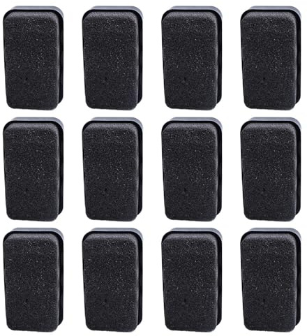 Lot de 12 Grandes éponges à cirer pour Chaussures - Noir - pour l'entretien du Cuir - pour Chaussures de Sport - 12 Grandes éponges à Brillance instantanée