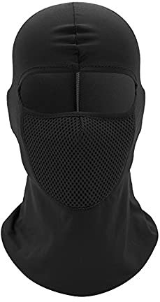 LYEAA Fahrradmaske, CS Outdoor, atmungsaktiv, Reiten, Vollmaske, Anti-Sonnen-Gesichtsschutz, Halsmanschette (schwarz)