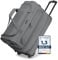 REDOLZ 2-Rollen MEDIUM Trolley-Reisetasche | Volumen mit Dehnfalte erweiterbar von 51 auf 64 Liter | für Männer & Frauen (55 cm, extra Bodenfach)