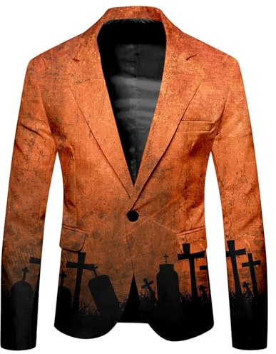 Costume da uomo spaventoso per feste, blazer a maniche lunghe, colorato, giacca per feste, da uomo, divertente costume per Halloween, costume da uomo, vestibilità normale, per carnevale, cosplay,