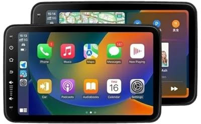 MZZYG Lecteur DVD de Voiture Appuie-tête Moniteur Tablette sans Fil Auto Voiture Siège Arrière Lecteur Vidéo FM Entrée Bluetooth Écran Tactile Complet(Android 12 2G-32G 2P)