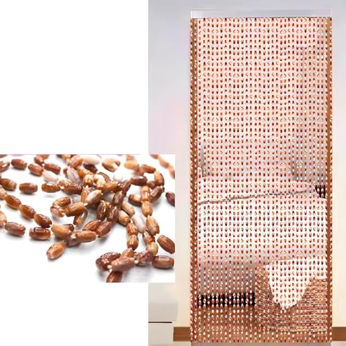 Eiauiuo Türvorhang mit Perlen Hängender Perlenvorhang Raumteiler Insektenschutz Fadenvorhang Innen Tür und Fenster Dekorativer Perlenvorhang für Partys Hochzeite(80x200cm(80 Wurzel))