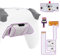 eXtremeRate Programmierbar RISE4 V3 Metall Remap Kit für ps5 Controller BDM-030/040/050, Upgrade Mapping Board & Re-Design Rückseite Gehäuse Case & Metal Back Paddles Set für ps5-Schneeweiß