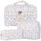 Lot de 3 Trousse de Toilette Femme Voyage en Coton, Floral Trousse de Maquillage, Pochette de Rangement Makeup Bag Grand Capacité, Trousse de Beauté Trousse Matelassée Cosmétique pour Femme Fille