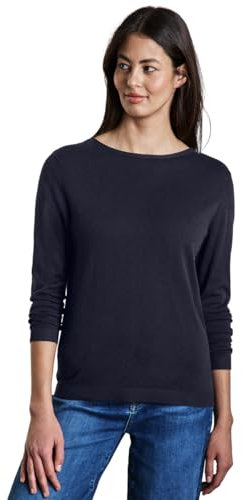 STREET ONE Damen A302973 Weicher Strickpullover, Deep Blue, 40 EU