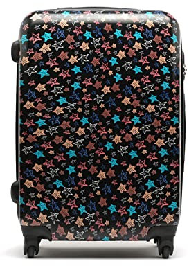 MISAKO Estrella Mittlerer Harter Koffer mit Sternenmuster Damen - Estrella Schwarz 66 X 43 X 24 cm Mittel