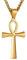 HZMAN Herren Edelstahl koptischen Ankh Kreuz Halskette Retro religiösen ägyptischen Kreuz Anhänger Halskette Schmuck Geschenk (Gold)