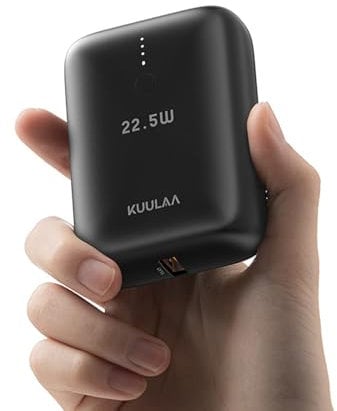 USB C Power Bank 10000mAh,Kuulaa 22.5W Cargador Portátil Movil Carga Rapida Mini Power Bank, Batería Externa Compacto Compatible con iPhone, Samsung, Huawei, Xiaomi, etc