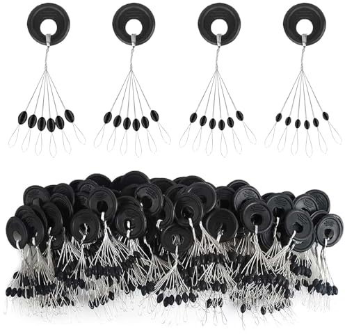 1200 Stück Angel Bobber Stopper 6 In 1 Gummi Angeln Bobber Stopper 200 Set | Gummistopper Angeln Schnurstopper Angeln, Ideales Angelzubehör, Geeignet zum Angeln in Bächen, Flüssen und Seen