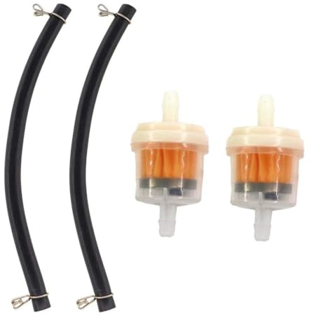 2x Benzinfilter & Benzinschlauch für Simson S51 S50 S60 KR51, SR4-2 Star, SR4-3 Sperber, SR4-4 Habicht, MZ TS 125 150 250 Kraftstoffleitung mit Benzinfilter für Auto Motorrad Roller