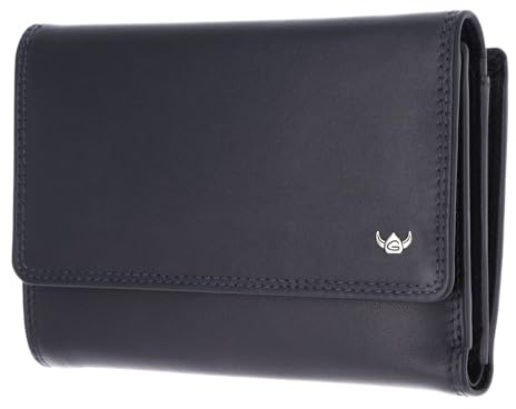 Golden Head Leder Geldbörse Polo RFID Protect Damenbörse 2829 Marineblau dunkelblau