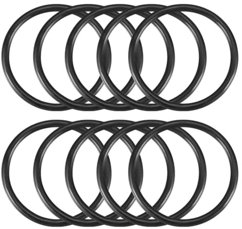 QEXUJOW O-Ring-Dichtungen für Armaturen,10 schwarze O-Ringe aus Gummi, 55 mm Außendurchmesser / 45 mm Innendurchmesser / 5 mm Gewindedurchmesser, flexibel und langlebig.