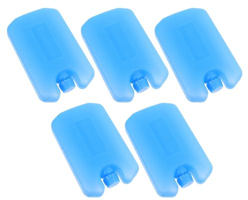 Kichvoe Blocs Réfrigérants Réutilisables Fonction Refroidissement Amélioré Lot de 5 en PE pour Glacières pour Climatiseurs, Bureau et Usage Mobile