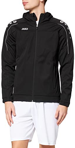 JAKO Herren Kapuzenjacke Classico, Schwarz, XL
