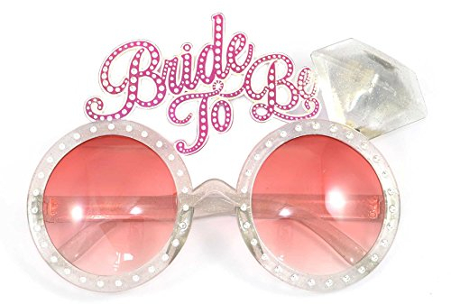 SHATCHI- Bride To Be-Occhiali, Accessori per Feste di Addio al Nubilato, Rosa, 5060445492124