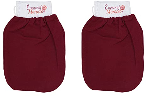 Marokkanischer Kessa-Handschuh, traditionell für Hammam-Baderitual verwendet, beseitigt abgestorbene Hautzellen (Peeling) Premiumqualität.