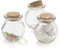 C.X.Y. Lot de 30 bocaux en verre 100 ml avec bouchon liège et parchemin – bonbonnières mariage, baptême, dragées