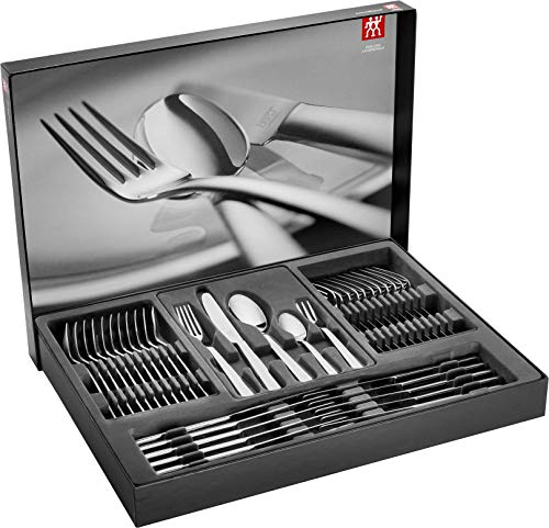 ZWILLING 1000954 60-Piece Cutlery Set for 12 People, 18/10 Stainless Steel Blade Steel, Polished, Newcastle, Silver