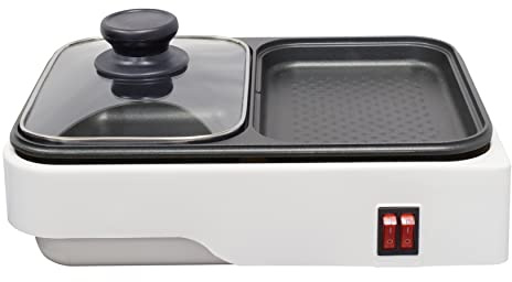 OHM ELECTRIC 2 Way Plate (Electric Griddle & Pan) COK-YH100B-W (WHITE) 08-1209【Japan Domestic Genuine Products】 【Ships from Japan】